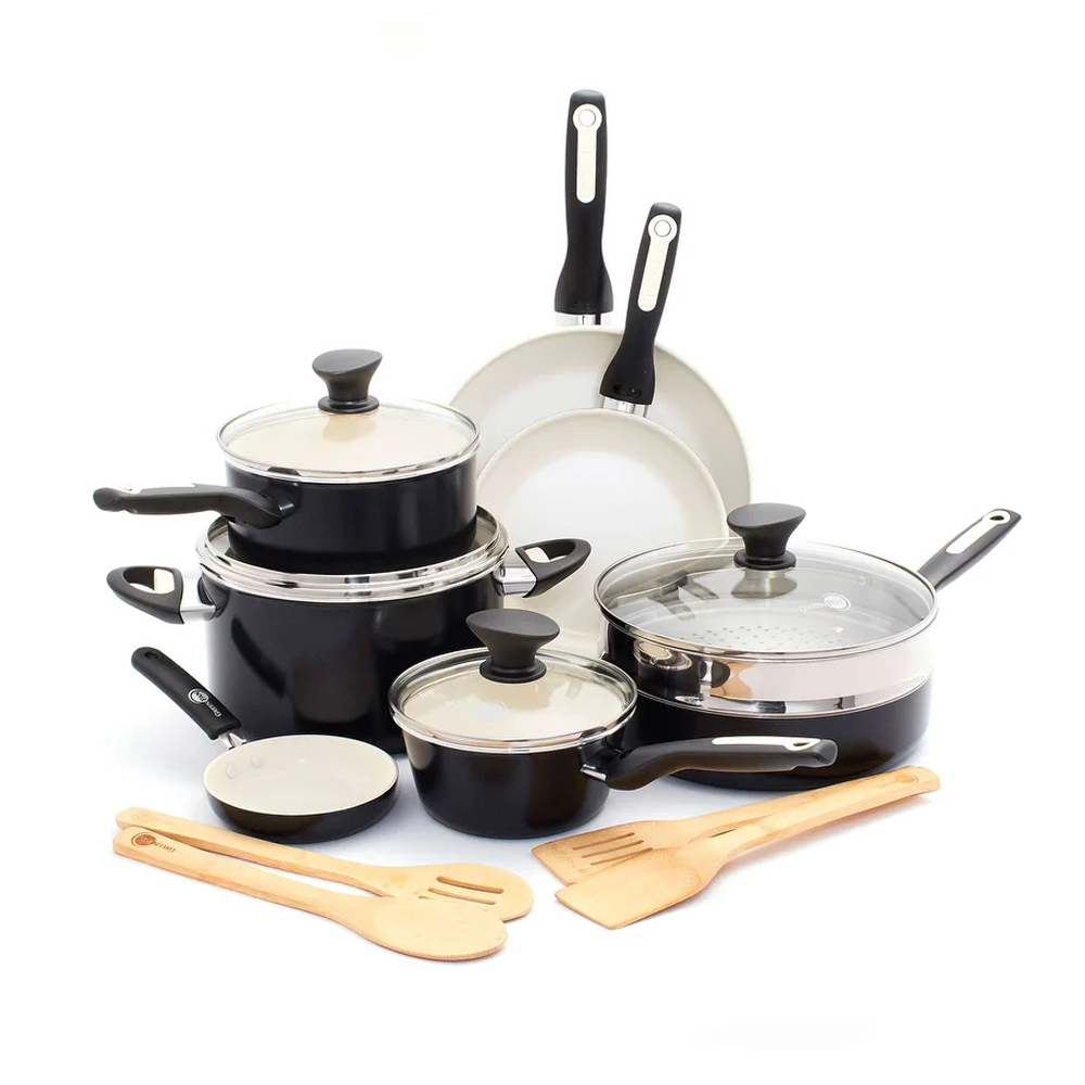 GreenPan Rio Ceramic Non-Stick 16-Piece Cookware Set