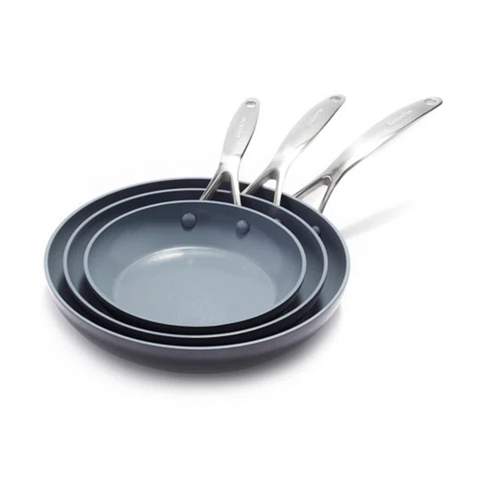 GreenPan Valencia Pro Ceramic Non Stick 8, 9.5, and 11-inch Frypan Set