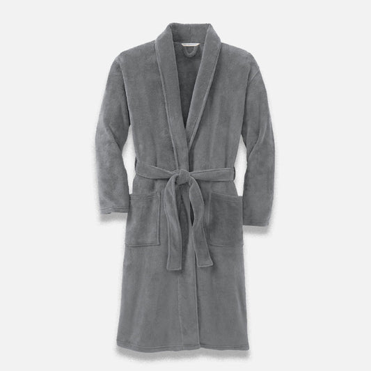 Plush Microfleece Shawl Collar Robe
